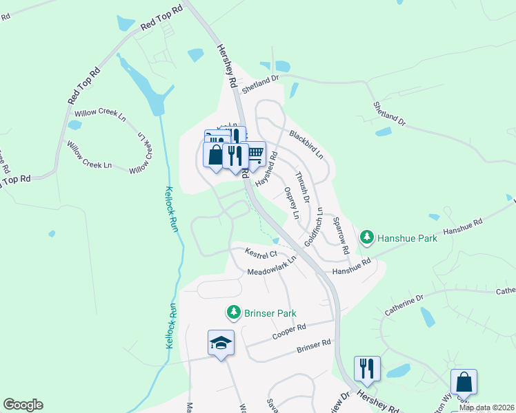 map of restaurants, bars, coffee shops, grocery stores, and more near 238-266 Hershey Rd in Hummelstown