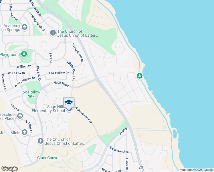 map of restaurants, bars, coffee shops, grocery stores, and more near 2919 South Yellow Bill Drive in Saratoga Springs