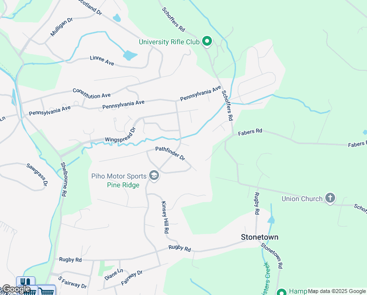 map of restaurants, bars, coffee shops, grocery stores, and more near 2 Brookside Court in Birdsboro