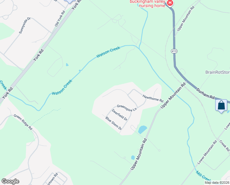 map of restaurants, bars, coffee shops, grocery stores, and more near 2230 Bellflower Lane in New Hope