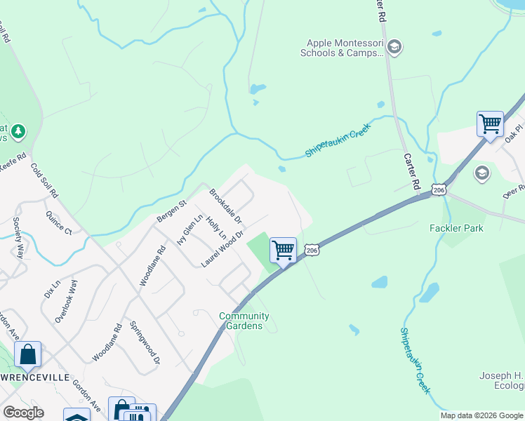 map of restaurants, bars, coffee shops, grocery stores, and more near 5 Pheasant Drive in Trenton