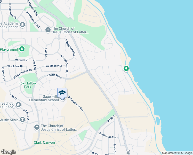 map of restaurants, bars, coffee shops, grocery stores, and more near 2919 South Yellow Bill Drive in Saratoga Springs