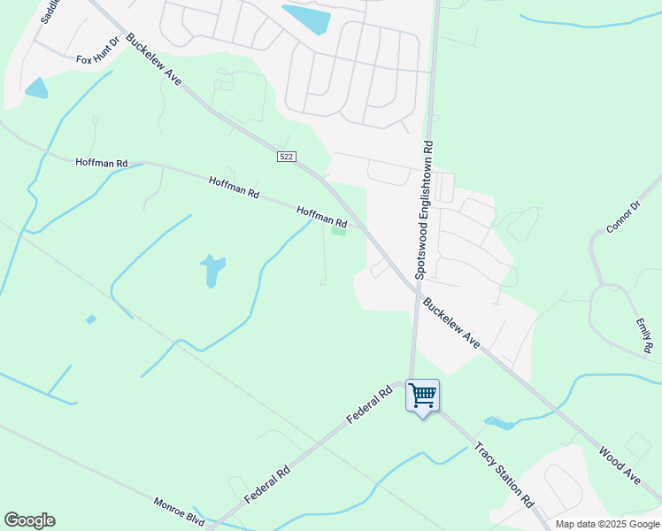 map of restaurants, bars, coffee shops, grocery stores, and more near 9 Hoffman Road in Monroe Township