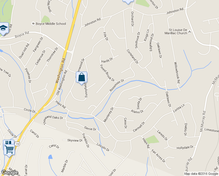 map of restaurants, bars, coffee shops, grocery stores, and more near 2632 Rossmoor Dr in Pittsburgh