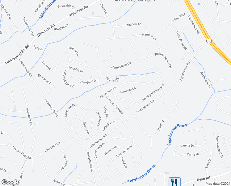 map of restaurants, bars, coffee shops, grocery stores, and more near 7 Murray Hill Terrace in Marlboro