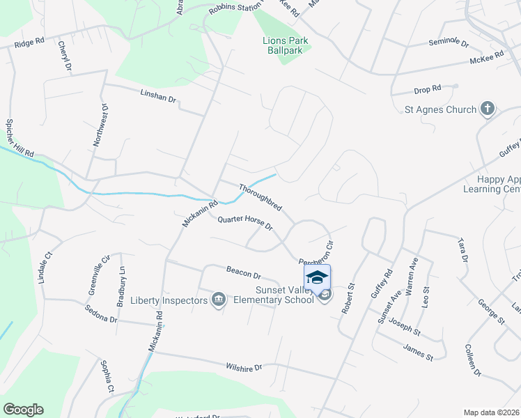 map of restaurants, bars, coffee shops, grocery stores, and more near 12858 Thoroughbred Drive in North Huntingdon