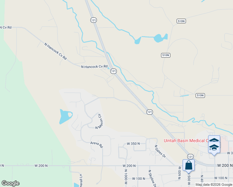 map of restaurants, bars, coffee shops, grocery stores, and more near 772 Canyon View Drive in Roosevelt