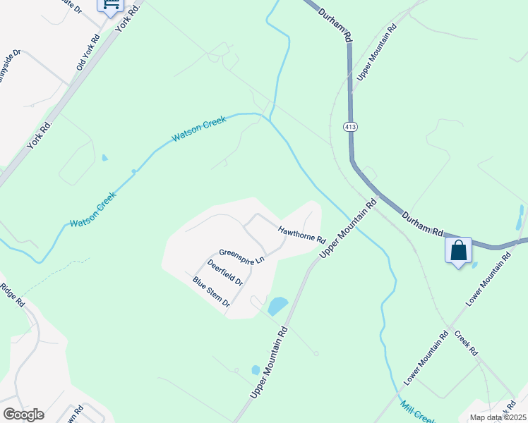 map of restaurants, bars, coffee shops, grocery stores, and more near 2151 Hawthorne Road in New Hope