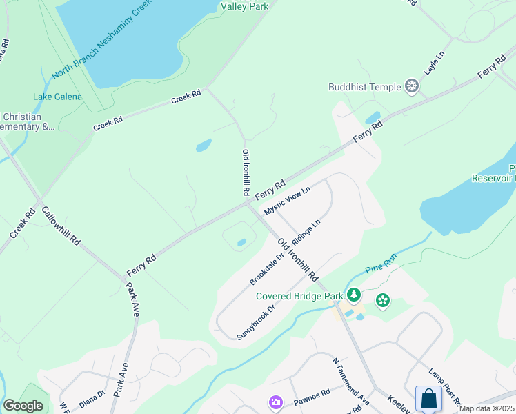 map of restaurants, bars, coffee shops, grocery stores, and more near 11 Mystic View Lane in Doylestown