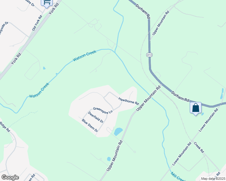map of restaurants, bars, coffee shops, grocery stores, and more near 2151 Hawthorne Road in New Hope