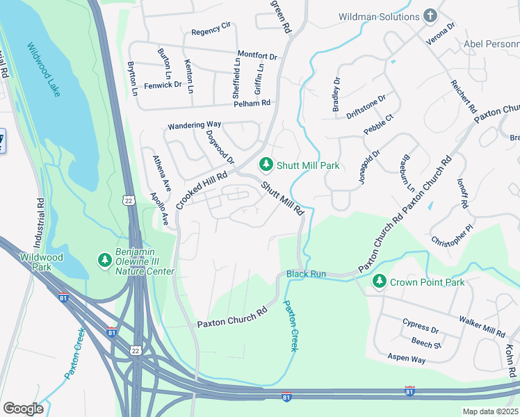 map of restaurants, bars, coffee shops, grocery stores, and more near 1508 High Pointe Drive in Harrisburg