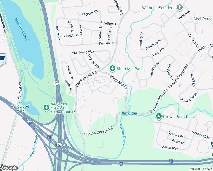 map of restaurants, bars, coffee shops, grocery stores, and more near 1508 High Pointe Drive in Harrisburg