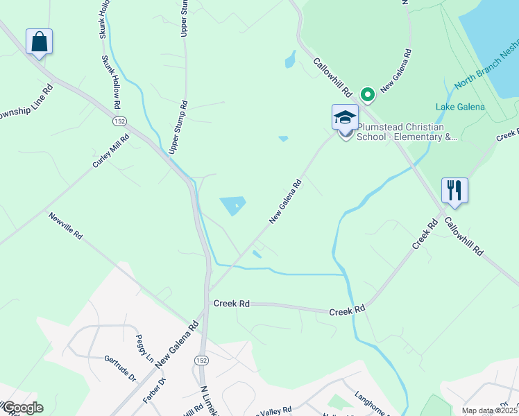 map of restaurants, bars, coffee shops, grocery stores, and more near 670 New Galena Road in Chalfont