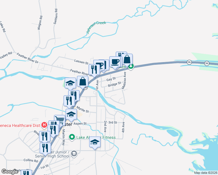 map of restaurants, bars, coffee shops, grocery stores, and more near 251 Gay Street in Chester
