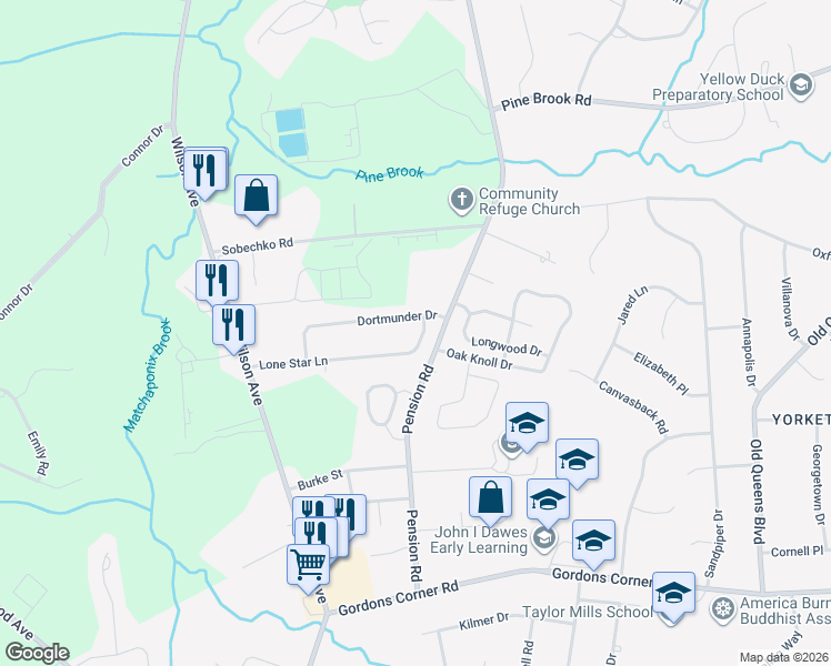 map of restaurants, bars, coffee shops, grocery stores, and more near 80 Lone Star Lane in Manalapan Township