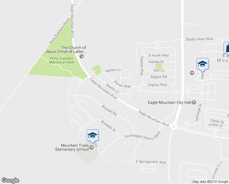 map of restaurants, bars, coffee shops, grocery stores, and more near 1108 Searle Lane in Eagle Mountain