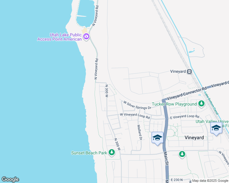 map of restaurants, bars, coffee shops, grocery stores, and more near 746 N 260 W in Vineyard