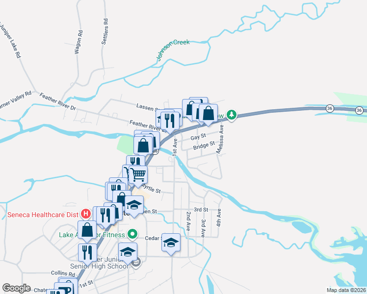 map of restaurants, bars, coffee shops, grocery stores, and more near 1st Avenue in Chester