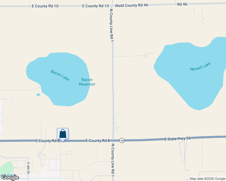 map of restaurants, bars, coffee shops, grocery stores, and more near 803 North County Line Road 1 in Berthoud