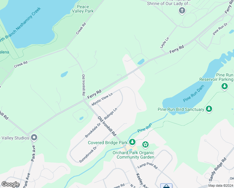 map of restaurants, bars, coffee shops, grocery stores, and more near 26 Mystic View Lane in Doylestown
