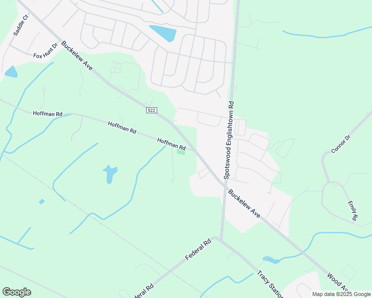 map of restaurants, bars, coffee shops, grocery stores, and more near 9 Hoffman Road in Monroe Township