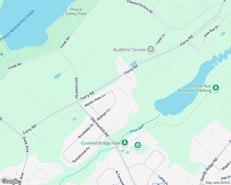 map of restaurants, bars, coffee shops, grocery stores, and more near 38 Mystic View Lane in Doylestown