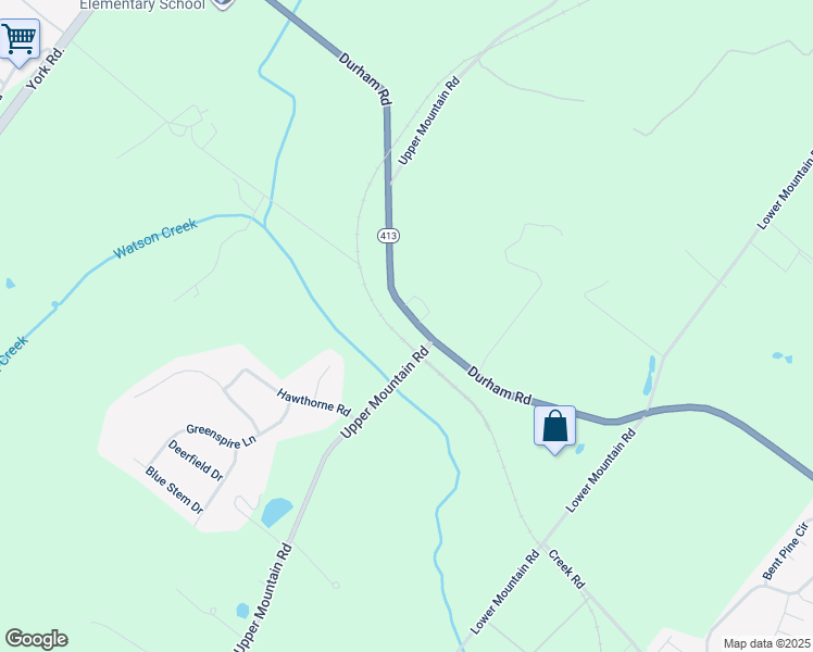 map of restaurants, bars, coffee shops, grocery stores, and more near 2040 Durham Road in New Hope