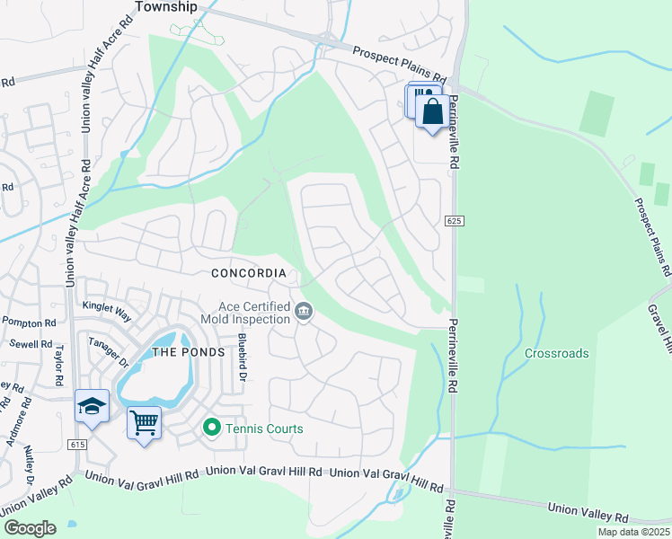 map of restaurants, bars, coffee shops, grocery stores, and more near 29 Hillsborough Drive in Monroe Township
