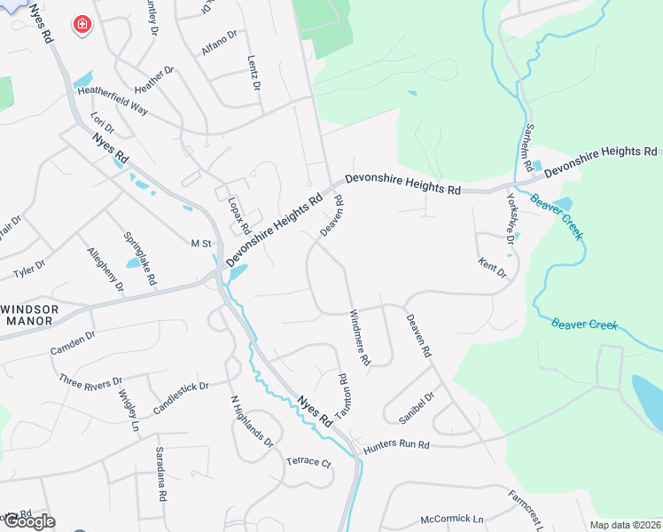 map of restaurants, bars, coffee shops, grocery stores, and more near 6515 Windmere Rd in Harrisburg