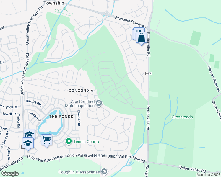 map of restaurants, bars, coffee shops, grocery stores, and more near 29A Hillsborough Drive in Monroe Township