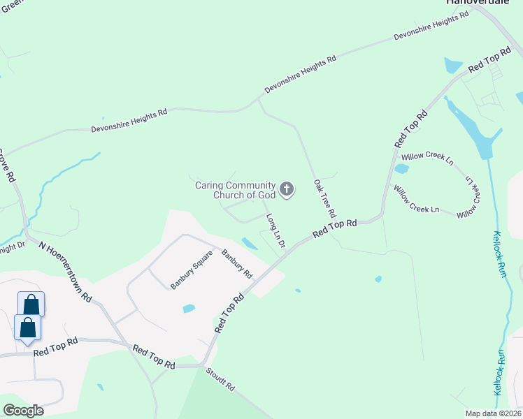 map of restaurants, bars, coffee shops, grocery stores, and more near 1 Meadowood Drive in Hummelstown