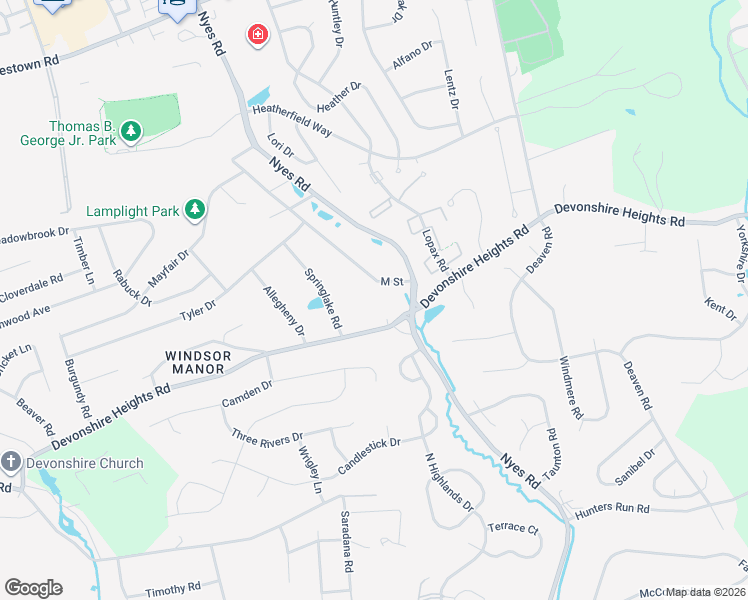 map of restaurants, bars, coffee shops, grocery stores, and more near 465 Springlake Road in Harrisburg