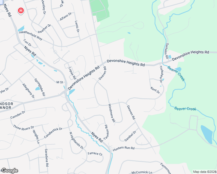 map of restaurants, bars, coffee shops, grocery stores, and more near 6520 Windmere Road in Harrisburg
