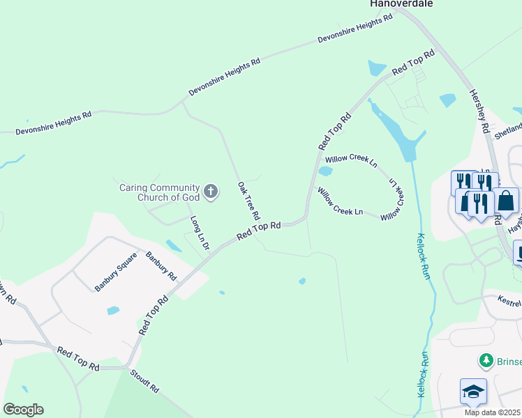 map of restaurants, bars, coffee shops, grocery stores, and more near Oak Tree Road in Dauphin County