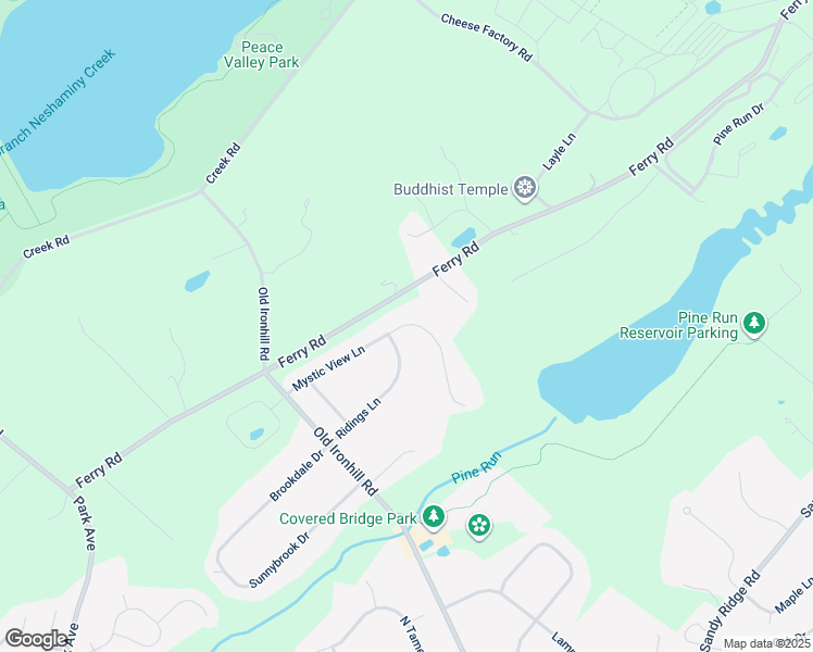 map of restaurants, bars, coffee shops, grocery stores, and more near 40 Mystic View Lane in Doylestown
