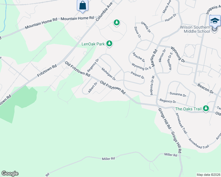 map of restaurants, bars, coffee shops, grocery stores, and more near 1143 Old Fritztown Road in Sinking Spring