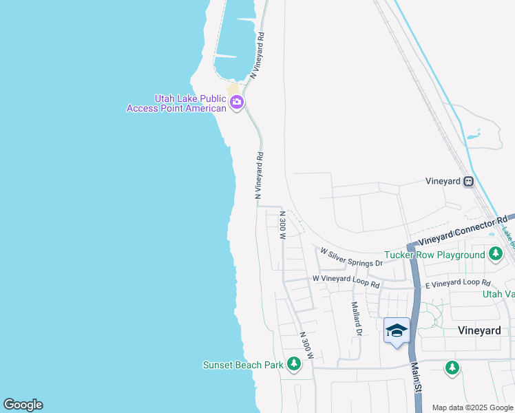 map of restaurants, bars, coffee shops, grocery stores, and more near North Vineyard Road in Orem