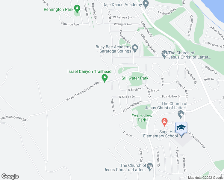 map of restaurants, bars, coffee shops, grocery stores, and more near 2783 South Sunrise Peak Circle in Saratoga Springs