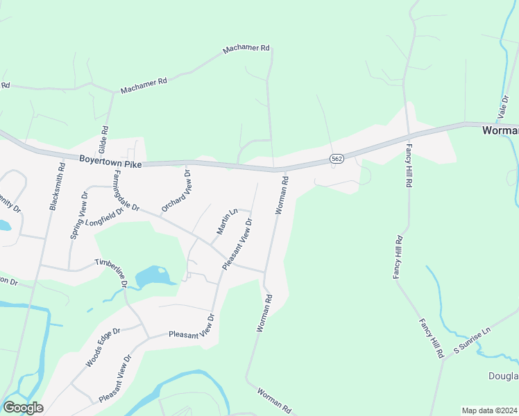 map of restaurants, bars, coffee shops, grocery stores, and more near 600 Pleasant View Drive in Douglassville