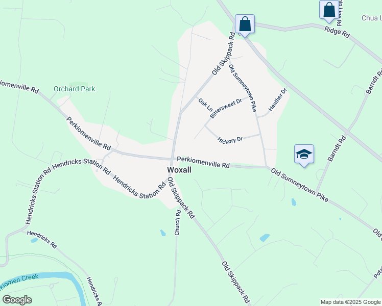 map of restaurants, bars, coffee shops, grocery stores, and more near 1980 Perkiomenville Rd in Harleysville