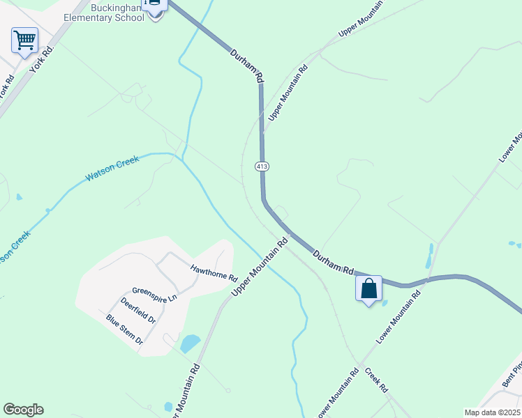 map of restaurants, bars, coffee shops, grocery stores, and more near 2082 Durham Road in New Hope