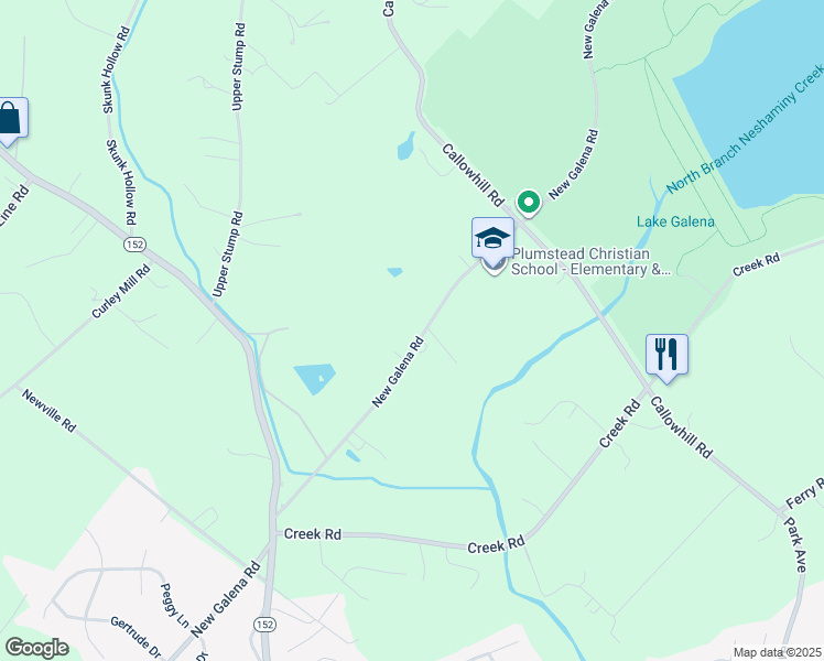 map of restaurants, bars, coffee shops, grocery stores, and more near 702 New Galena Road in Chalfont