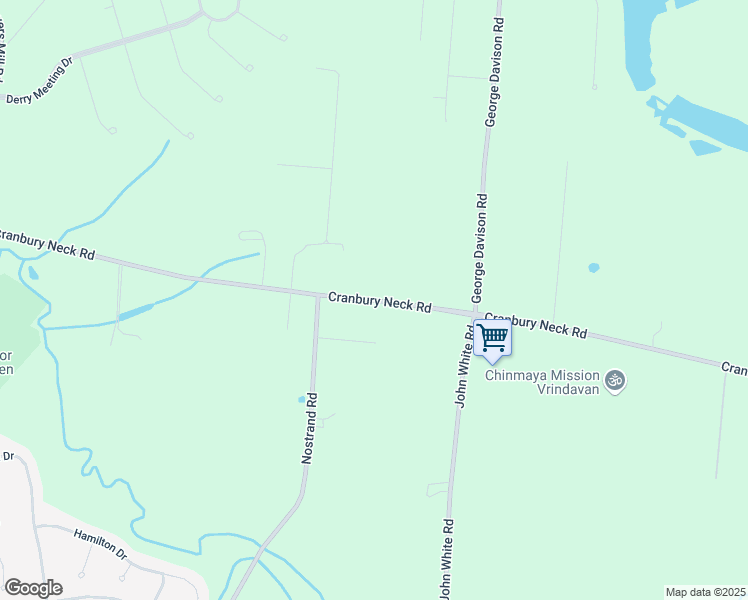 map of restaurants, bars, coffee shops, grocery stores, and more near Cranbury Neck Road in Plainsboro Township