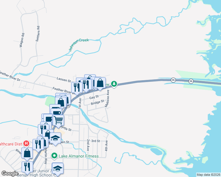 map of restaurants, bars, coffee shops, grocery stores, and more near 103 Main St in Chester