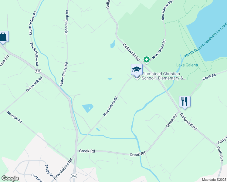map of restaurants, bars, coffee shops, grocery stores, and more near 702 New Galena Road in Chalfont