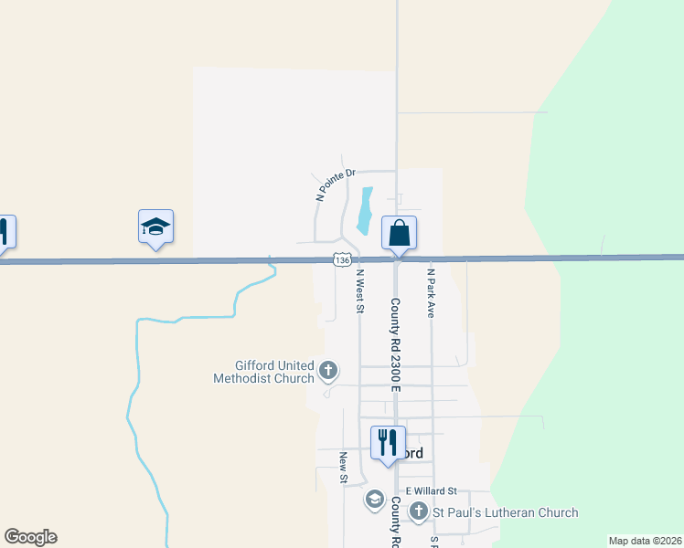 map of restaurants, bars, coffee shops, grocery stores, and more near 339 Eiler Drive in Gifford