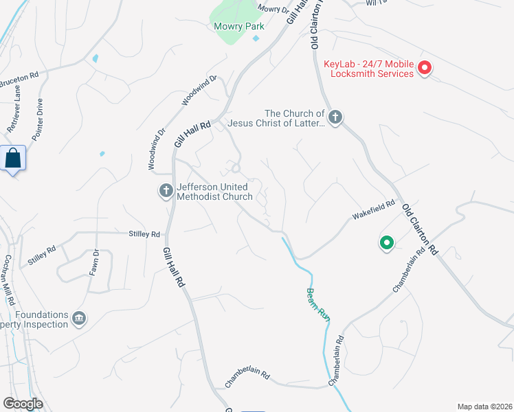 map of restaurants, bars, coffee shops, grocery stores, and more near 6410 Jefferson Pointe Circle in Jefferson Hills
