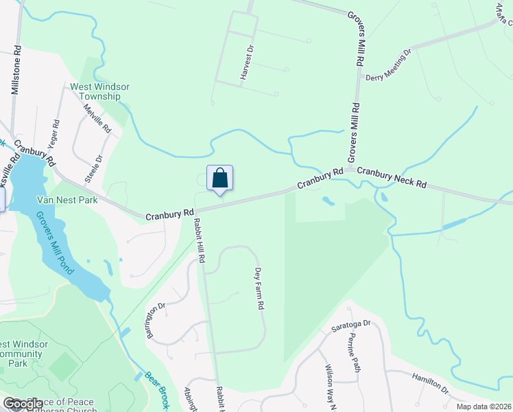 map of restaurants, bars, coffee shops, grocery stores, and more near 434 Cranbury Rd in West Windsor Township