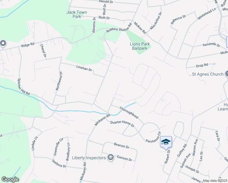 map of restaurants, bars, coffee shops, grocery stores, and more near 1872 Pickford Street in North Huntingdon