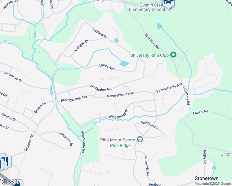 map of restaurants, bars, coffee shops, grocery stores, and more near 254 Pennsylvania Avenue in Reading